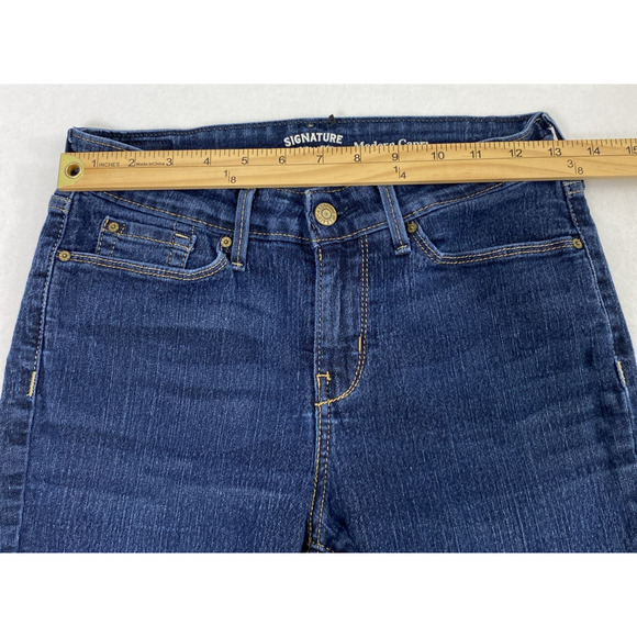 Levi Strauss Signature Modern Capri Jeans Womens Size 6 Dark Wash Denim Stretch - Picture 6 of 12